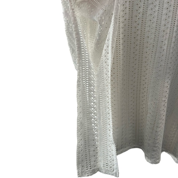 Women’s White Swim Batwing Cover Up Top - Picture 7 of 7